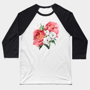 Peony Bouquet Baseball T-Shirt